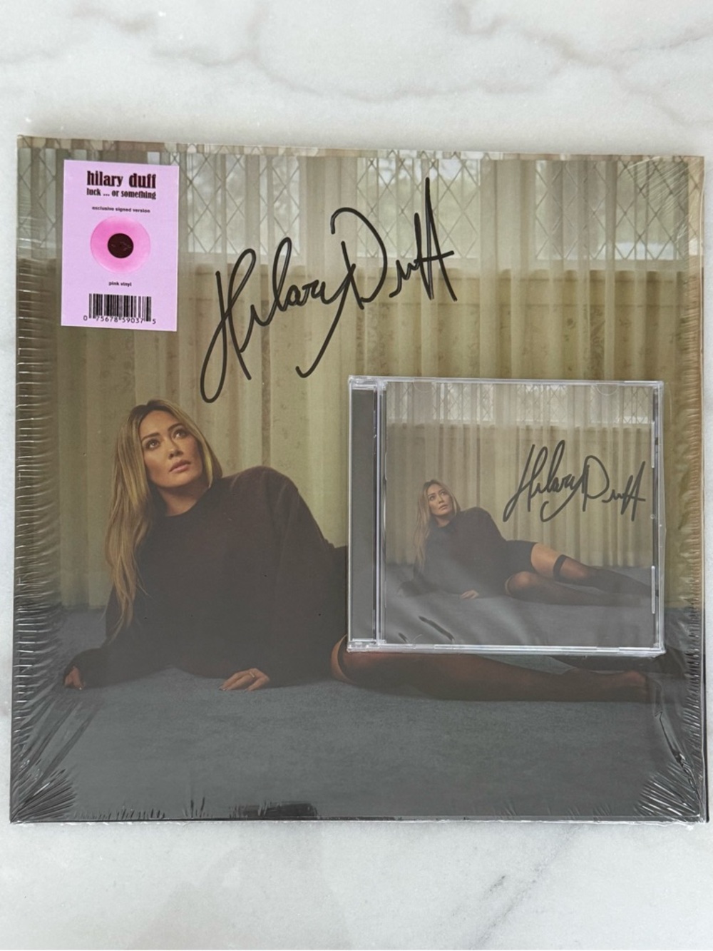 SIGNED Hilary Duff luck … or something – Signed Vinyl & CD